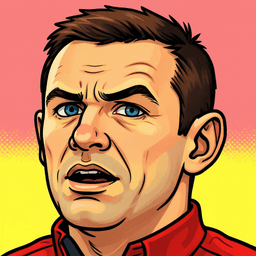 Pixel art portrait of Wayne Rooney