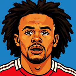 Pixel art portrait of Joshua Zirkzee