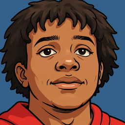 Pixel art portrait of Patrick Dorgu